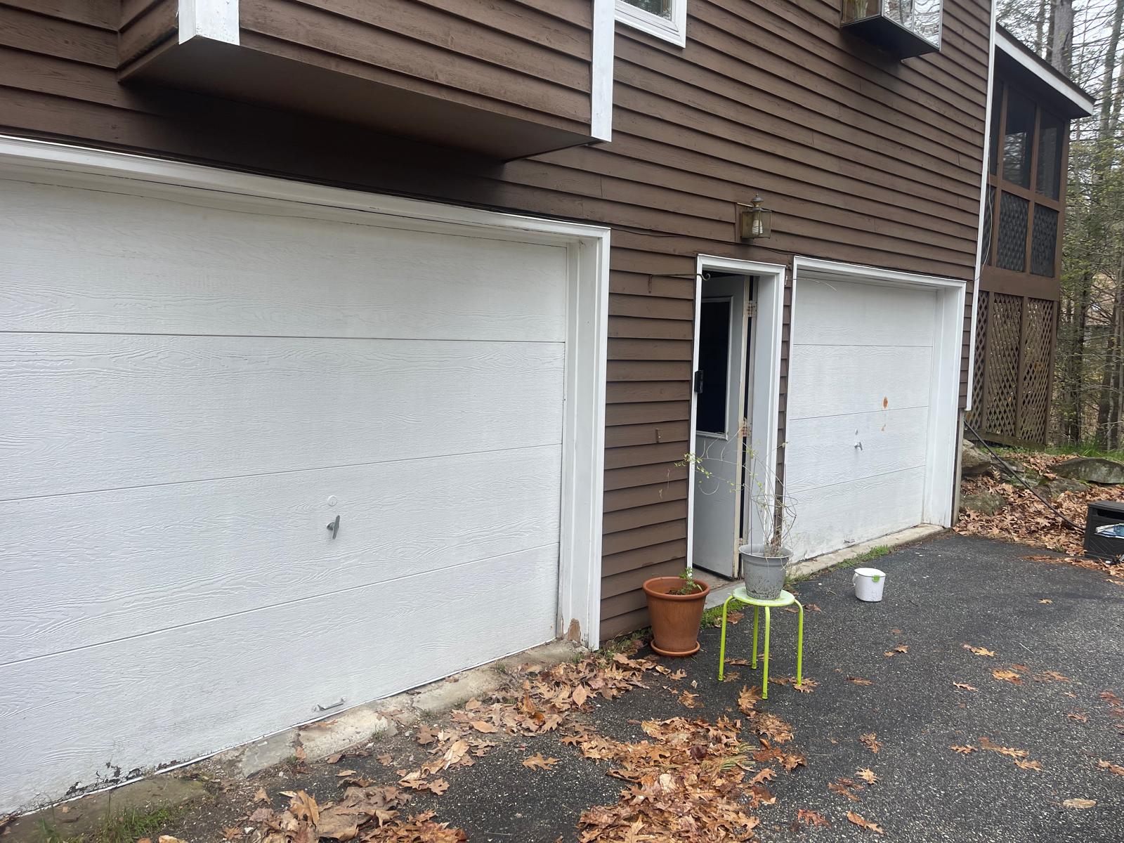 Garage door before installation