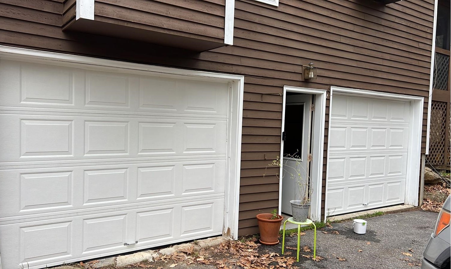 New garage doors installed